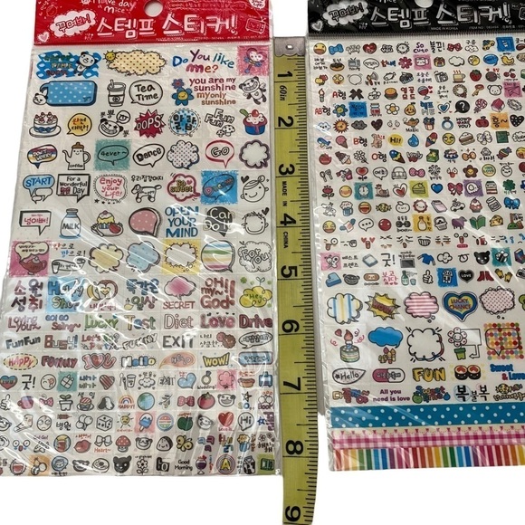 Set of 3 Korean Novelty Stickers - Picture 12 of 14